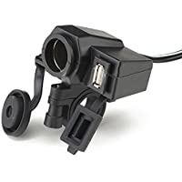 Los mejores  - PIXNOR Impermeable moto 12V24V alimentación 5V puerto USB integración toma encendedor